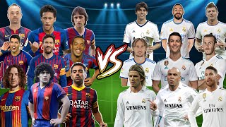 Barcelona Legends vs Real Madrid Legends 11 VS 11 Ronaldo Messi Neymar Maradona Cruyff [upl. by Nahgeam605]