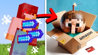 If I Die I Buy Illegal Minecraft Items in REAL LIFE [upl. by Chessy30]