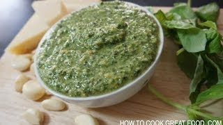 Homemade Pesto Recipe  Italian cooking [upl. by Rosmunda902]