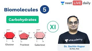 Biomolecules  Lecture 5  Carbohydrates  Unacademy NEET  Live Daily  Biology  Sachin Sir [upl. by Selmore]