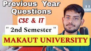 MAKAUT Previous Year Questions PDF FREE for 2nd Semester CSE amp IT  All Question Papers PDF [upl. by Anivlek236]