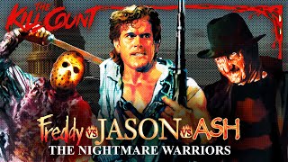 Freddy vs Jason vs Ash The Nightmare Warriors 2009 KILL COUNT [upl. by Barolet582]