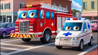 Fire Truck and Ambulance Adventure – Helping Friends [upl. by Eshman]