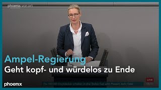 Alice Weidel AfD zur Regierungserklärung von Olaf Scholz zur aktuellen Lage am 131124 [upl. by Namlas]