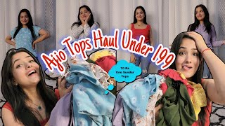 Ajio Tops Haul Under Rs199 TRENDY amp AFFORDABLE STARTING AT 70😍 haul tops meesho ajiohaul [upl. by Tesil893]