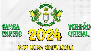 Unidos da Piedade 2024  SAMBAENREDO OFICIALcom letra simultânea [upl. by Ynej]