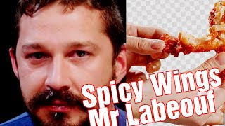 shia labeouf hot ones madness Shia Labeouf goes crazy with hot wings Hilarious [upl. by Stauffer]