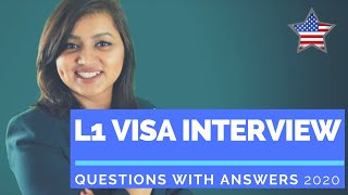 How to Crack L1 Visa interview  L1A and L1B Visa Interview Questions with Answers [upl. by Rowen]