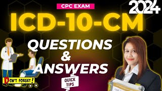 ICD 10 CM Questions and Answers  Medical Coding [upl. by Minsk]