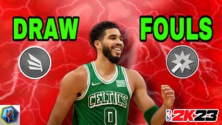 Top 3 ways to DRAW a FOUL in the Paint in NBA 2K23 [upl. by Elfie]