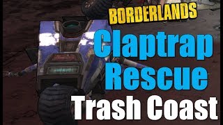 Borderlands How To Complete Claptrap Rescue Trash Coast Walkthrough Gameplay Commentary HD [upl. by Enedan]