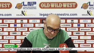 Crotti quotOrgoglioso della partita arbitraggio a senso unicoquot [upl. by Jem]