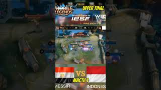 MESIR VS INDONESIA UPPER FINAL IESF WEC2024 MACTH 1 mobilelegends [upl. by Adon]