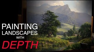 How to paint LANDSCAPES with DEPTH  Atmospheric PERSPECTIVE [upl. by Longfellow]