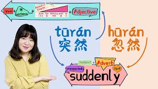 【New HSK2amp3】【Modal Verb 7】：突然（tūrán） vs 忽然（hūrán） newhsk2 newhsk3【Chinese Grammar Booster】 [upl. by Marsh]