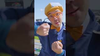 Blippi Wins the Race shorts blippi fun vehicles race [upl. by Adnamal601]