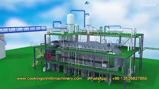 3D animation video of rice bran oil production line [upl. by Philemon]