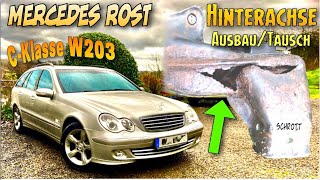 Mercedes C Klasse Hinterachse durchgerostet Ausbau und Reparatur Austausch FahrwerksFedern W203 [upl. by Smeaj640]