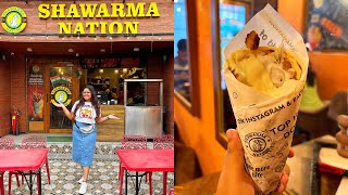 Shawarma Nation 😋  Chinar Park outlet  Cheapest Cheesemelt Chicken Shawarma’s in Kolkata 😱 [upl. by Andros550]