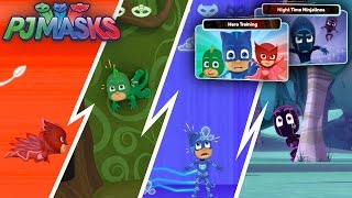 Lets Play PJ Masks quotHero Trainingquot amp quotNight Time Ninjalinosquot w Bonus Spinning Owlette [upl. by Mathre]