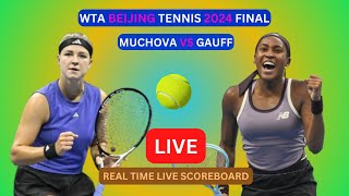 Karolina Muchova Vs Coco Gauff LIVE Score UPDATE Today Womens Tennis 2024 WTA Beijing Final LIVE [upl. by Asiilanna]