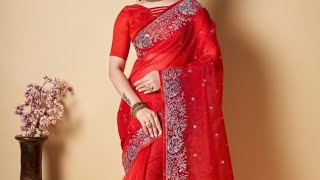 new fancy saree design Silk Mein Sadi l suti saree l trending design saree saree sareecollection [upl. by Nerwal]