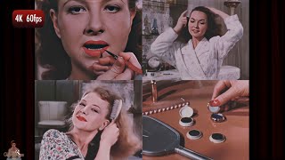 Vintage 1950s Makeup Tutorial amp Hair Care Routine  AI Color [upl. by Einhorn418]