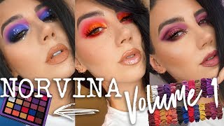 Anastasia NORVINA Collection Vol 1 Palette  Three Looks  Review [upl. by Brittaney]