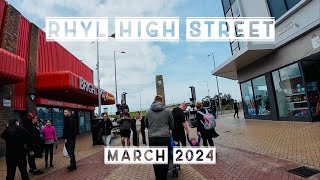 Rhyl Town Centre High Street Walk On Easter Sunday 2024  Denbighshire Wales [upl. by Nautna97]