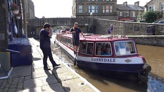 Canal Boat Trip in Skipton [upl. by Aoniak276]