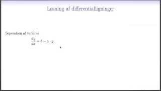 Differentialligninger L3  Separation af variable ybay [upl. by Aicineohp]