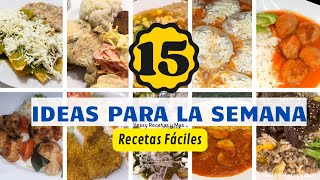 15 IDEAS DE COMIDA FÁCIL Y ECONOMICA fyp parati viral like comida menu [upl. by Eseuqcaj]