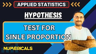 Test for Single Proportion  Hypothesis  Applied Statistics  Btech  Bcom  BCA  BBA  BSc [upl. by Onek]