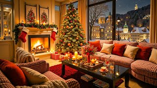 Christmas Jazz Instrumental Music for Relax Stress Relief 🎄 Cozy Christmas Coffee Shop Ambience [upl. by Fidel450]