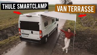 Dachträger mit Markise für VAN ∙ Thule SmartClamp amp Omnistor 6300 ∙ DIY Campervan Selbstausbau 08 [upl. by Fevre]