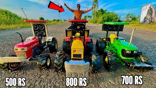 Rc Swaraj 855 Tractor Vs Rc John Deere Vs HMT Tractor Comparison [upl. by Asirral166]