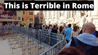 Rome Italy Terrible Walkway to the Trevi Fountain Rome In November 2024 Roma Italia [upl. by Vonnie995]