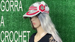 PASO A PASO PARA TEJER GORRA A CROCHET [upl. by Nauqyaj]