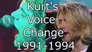 Nirvana  Come As You Are  Kurts Voice Change 19911994 Live Mix [upl. by Aken]