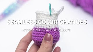 Seamless Color Changes for Amigurumi [upl. by Nilahs]