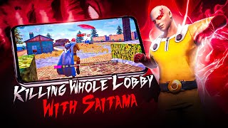 WIPING WHOLE LOBBY WITH SAITAMA🔥  SOLO VS SQUAD FULL MAP🪂 [upl. by Aerona]