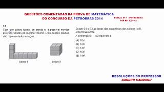 CÁLCULO DE SUPERFÍCIES PLANAS  QUESTÕES DE MATEMÁTICA  PETROBRAS Q 18 2014 2 [upl. by Hamid57]