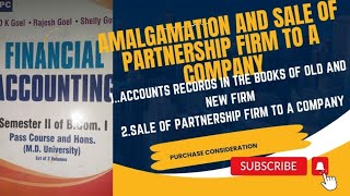 Amalgamation and sale of partnership firm to a companymeaningaccounts recordsbcom [upl. by Orna]