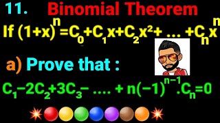 11a Prove that C1–2C23C3–n–1n–1Cn0 if 1xⁿC0C1xC2x²Cnxⁿ Class 12 Binomial [upl. by Britton971]