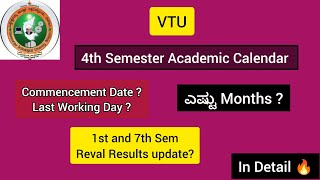 VTU 4th Semester Tentative Academic Calendar 🔥  important dates  Student Samachara [upl. by Ahseki]