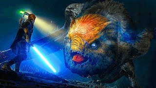 STAR WARS JEDI FALLEN ORDER GORGARA Boss Fight Jedi Master 1080p HD [upl. by Harwin244]