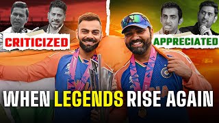 जब Rohit Sharma और Virat Kohli ने की Critics की बोलती बंद  2024 T20 World Cup [upl. by Mou516]