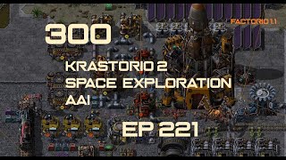 EP221  Iridite mining fix amp Alien pyramid  Factorio 300 Krastorio 2  Space exploration  AAI [upl. by Huesman589]