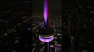 CN TOWER  A STUNNING NIGHT VIEW  TORONTO CANADA [upl. by Lashonde]