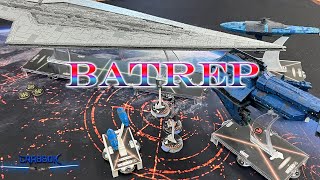 Super Star Destroyer vs Starhawk Star Wars Armada 400 Point Battle Report [upl. by Gustafson941]